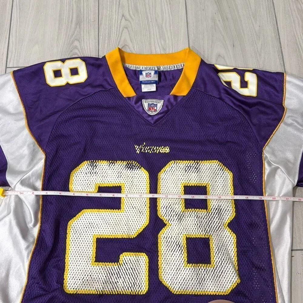 Adrian Peterson Jersey Purple Reebok Minnesota Vikings NFL Football #28 Men's La - Picture 4 of 6